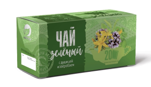 Чай зеленый с душицей и зверобоем, 20 фильтр-пакетов по 1,5 г