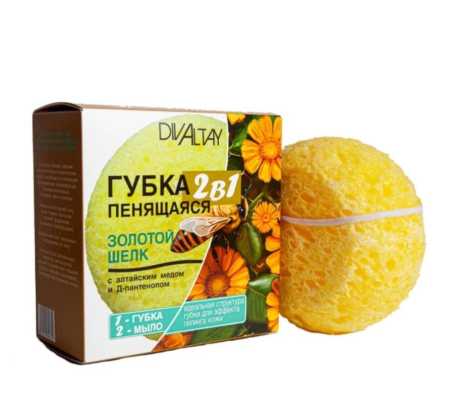 Пенящаяся губка 2в1 в коробке 