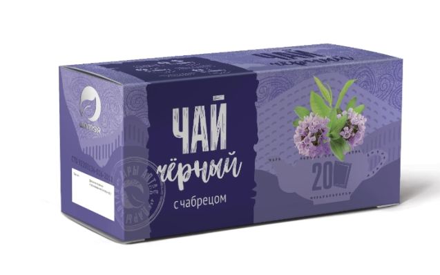 Чай черный с чабрецом, 20 фильтр-пакетов по 1,5 г