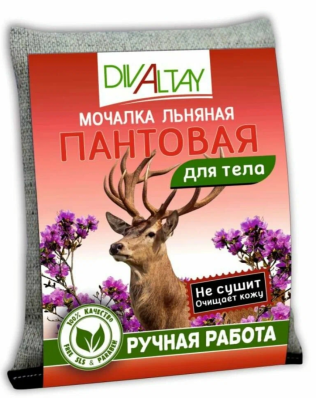 Мочалка льняная для тела Пантовая