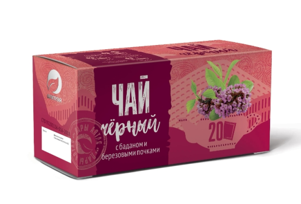 чай черный с баданом и березовыми почками