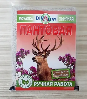 Мочалка льняная для лица Пантовая