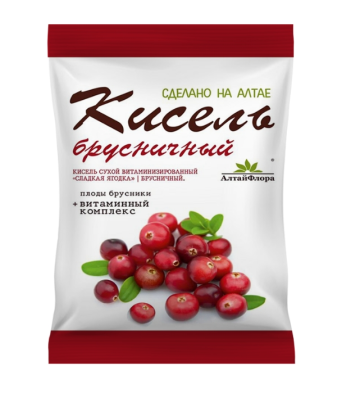 АлтайФлора кисель сухой витаминизированный брусничный